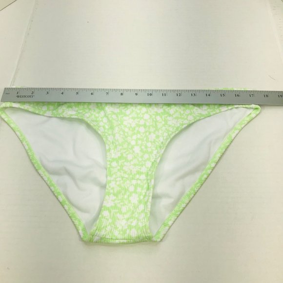 Xhilaration Womens Size XL 12-14 Cheeky Bikini Swim Bottom Lime Green Floral New - Picture 7 of 9